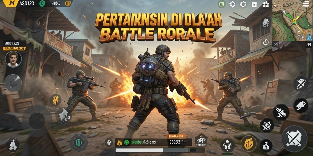Gameplay menegangkan di ASD123 dengan tindakan Battle Royale.