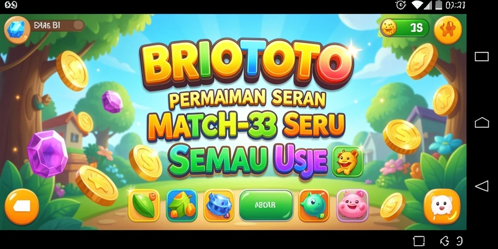 Tampilan utama gameplay BRIOTOTO dengan aksi mencocokkan elemen.