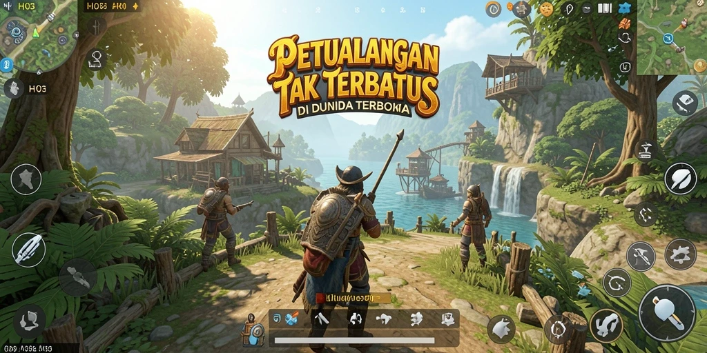 Gameplay seru di dunia terbuka H03 dengan banyak petualangan.