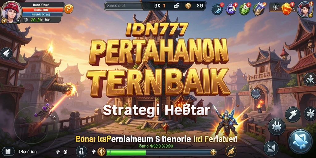 Tampilan menarik gameplay Tower Defense di IDN777.