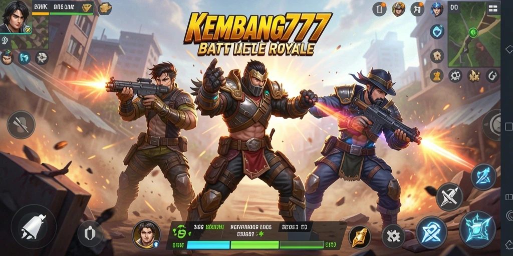 Tangkapan layar gameplay KEMBANG777 yang menegangkan dalam pertarungan Battle Royale.