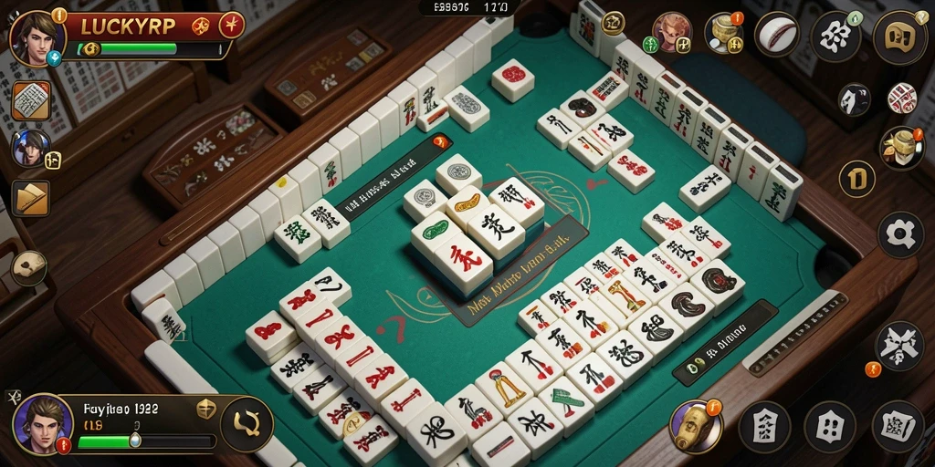 Tampilan gameplay LUCKYRP yang menampilkan keseruan bermain Mahjong.