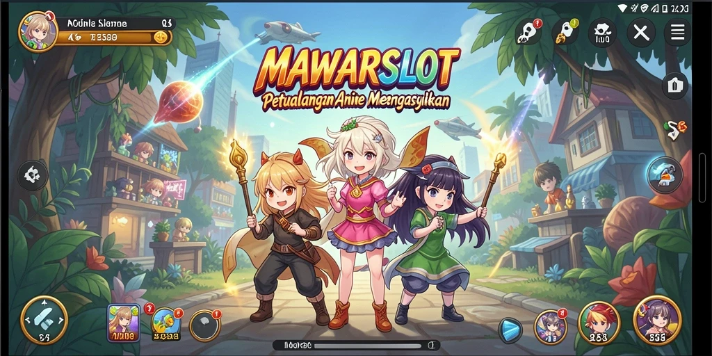 Tampilan menarik dari gameplay MAWARSLOT dengan karakter anime.