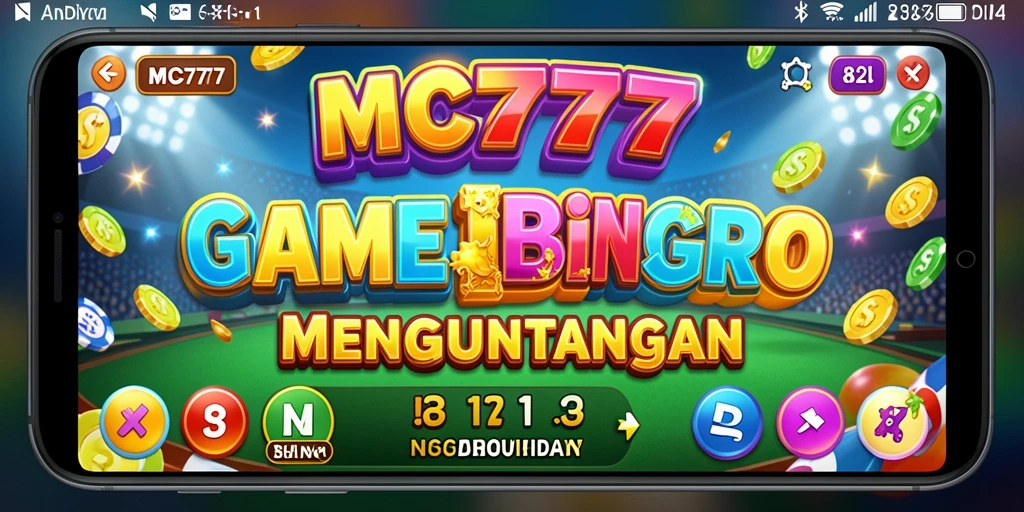 Screenshot gameplay MC777 yang menunjukkan momen seru permainan Bingo.