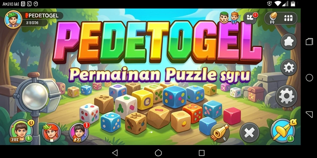 Screenshot PEDETOGEL menampilkan pengalaman bermain puzzle yang seru.