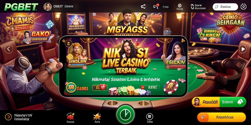 Tampilan gameplay PGBET yang mendebarkan dalam suasana Live Casino.